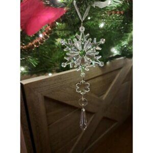 18pcs Christmas Tree Decoration Crystal Ornaments - Hanging Acrylic Christmas